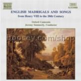 English Madrigals and Songs (Naxos Audio CD)