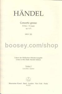 Concerto Grosso in D Major, HWV 323 Op.6/5 (Violin I Part)