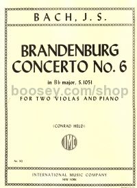 Brandenburg Concerto No6 2vla & Piano Re