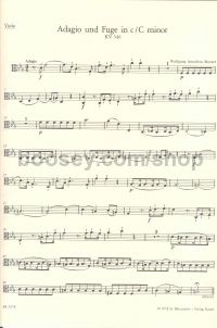 Adagio And Fugue In C Minor (k 546) (urtext) Viola part
