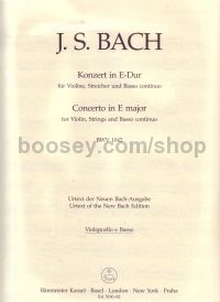Concerto For Violin In E, BWV 1042 (Cello/Double Bass Part)