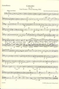 Concerto for Violin & Orchestra E Minor, Op.64 (Double Bass Part)