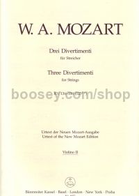 Three Divertimenti for Strings, K. 136-138 (Violin II Part)