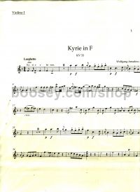 Kyrie In F (k 33) (l) (urtext) choral Orch