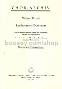 Laudate Pueri Dominum choral Choral Score