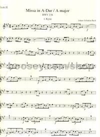 Lutheran Mass In A, BWV 234 (Flute II Part)