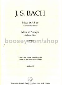 Lutheran Mass In A, BWV 234 (Violin II Part)
