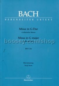 Lutheran Mass In G, BWV 236 (Vocal Score)
