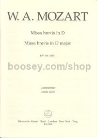 Missa Brevis In D (k 194) (urtext) choral