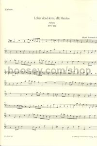 Motet No.6 "Lobet Den Herrn alle Heiden", BWV 230 (Violone/Double Bass Part)