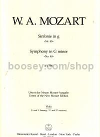 Symphony No.40 In G Minor (k 550) (urtext) Viola