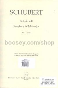 Symphony No.5 In B-flat (d 485) (urtext) Wind Set