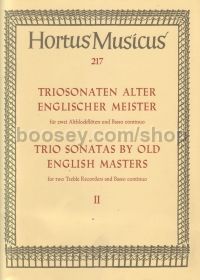 Trio Sonatas By Old English Masters Book 2 recorde