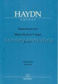 Missa Brevis In Fmaj Vocal Score
