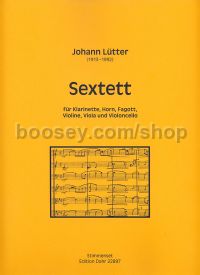 Sextet - clarinet, horn, bassoon, violin, viola & cello (set of parts)