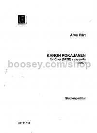 Kanon Pokajanen (SATB) (Study Score)