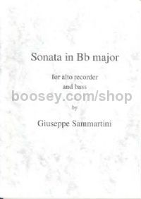 Sonata in Bb for Recorder