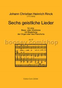 6 Sacred songs op. 81 - Low Voice & Organ (Piano)