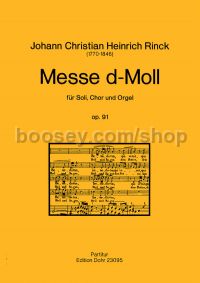 Mass in D minor op. 91 - Soloists, Mixed Choir & Organ (score)
