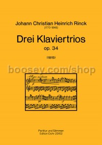 3 Piano Trios op. 34 - Piano, Violin & Cello (score & parts)
