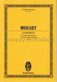 Concerto for Violin in A Major, K 219 (Violin & Orchestra) (Study Score)