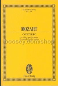 Concerto for Violin in D Major, K 218 (Violin & Orchestra) (Study Score)