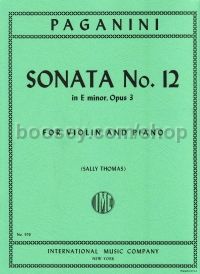 Violin Sonata No.12 Op. 3in Emin (Violin & Piano)