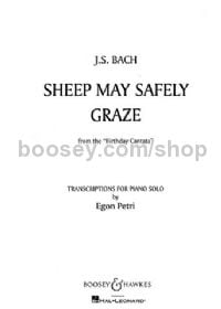 Sheep May Safely Graze Arr. Petri E. piano
