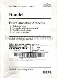 Four Coronation Anthems (Set of wind parts) SATB & orchestra