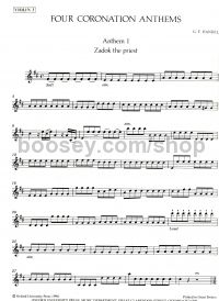 Four Coronation Anthems (Violin 3) SATB & Orchestra