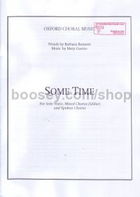 Some Time (vocal score) Soloist, SABar chorus, spoken chorus