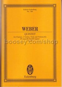 Quintet in Bb Major, Op.34 (Clarinet & String Quartet) (Study Score)