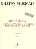 Concerto Amin flute/strings/basso Cont Score