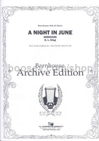 Night In June, for clarinet solo with piano accompaniment