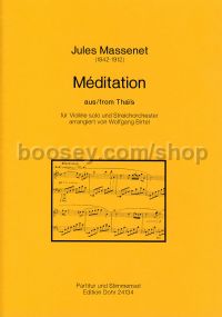 Méditation from Thais - Violin & String Orchestra (score & parts)