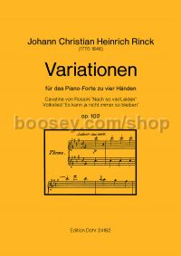Variationen für das Piano-Forte zu vier Händen op. 102 - Piano 4 Hands (score)