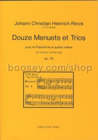 Douze Menuets et Trios pour le Pianoforte à quatre mains op. 79 - Piano 4 Hands (score)