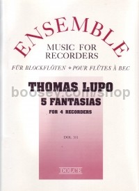 Fantasias (5) for 4 recorders AATB
