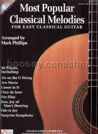 Most Popular Classical Melodies easy Guitar Bk/cd