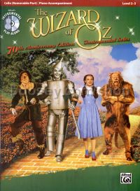 Wizard of Oz - 70th Anniversary Deluxe Edition (arr. cello & piano) Book & CD