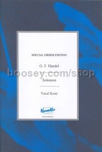 Handel Solomon Diack Vocal Score