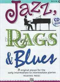 Jazz Rags & Blues Vol.2 for piano (Bk + CD)