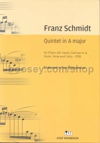 Quintet in A for clarinet, violin, viola, cello & piano (score & parts)