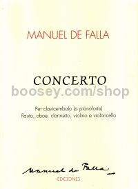 Falla Concerto Harpsichord   (flt Ob Clt Vn Vc)