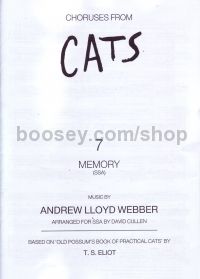 Memory from "Cats" (SSA & Piano)