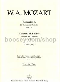 Concerto for Piano No. 12 in A (K.414) Cello/Double Bass