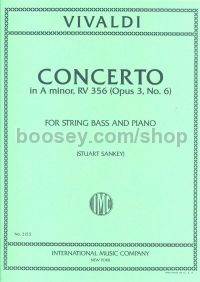 Concerto in A minor Op 3 no.6 (double bass & piano)