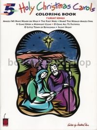 Holy Christmas Carols Coloring Book 5 Finger Piano