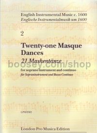 Masque Dances Of Early 17th Century (21) for recorder