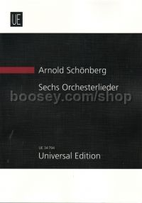 Sechs Orchesterlieder, Op.8 (Voice & Orchestra) (Study Score)